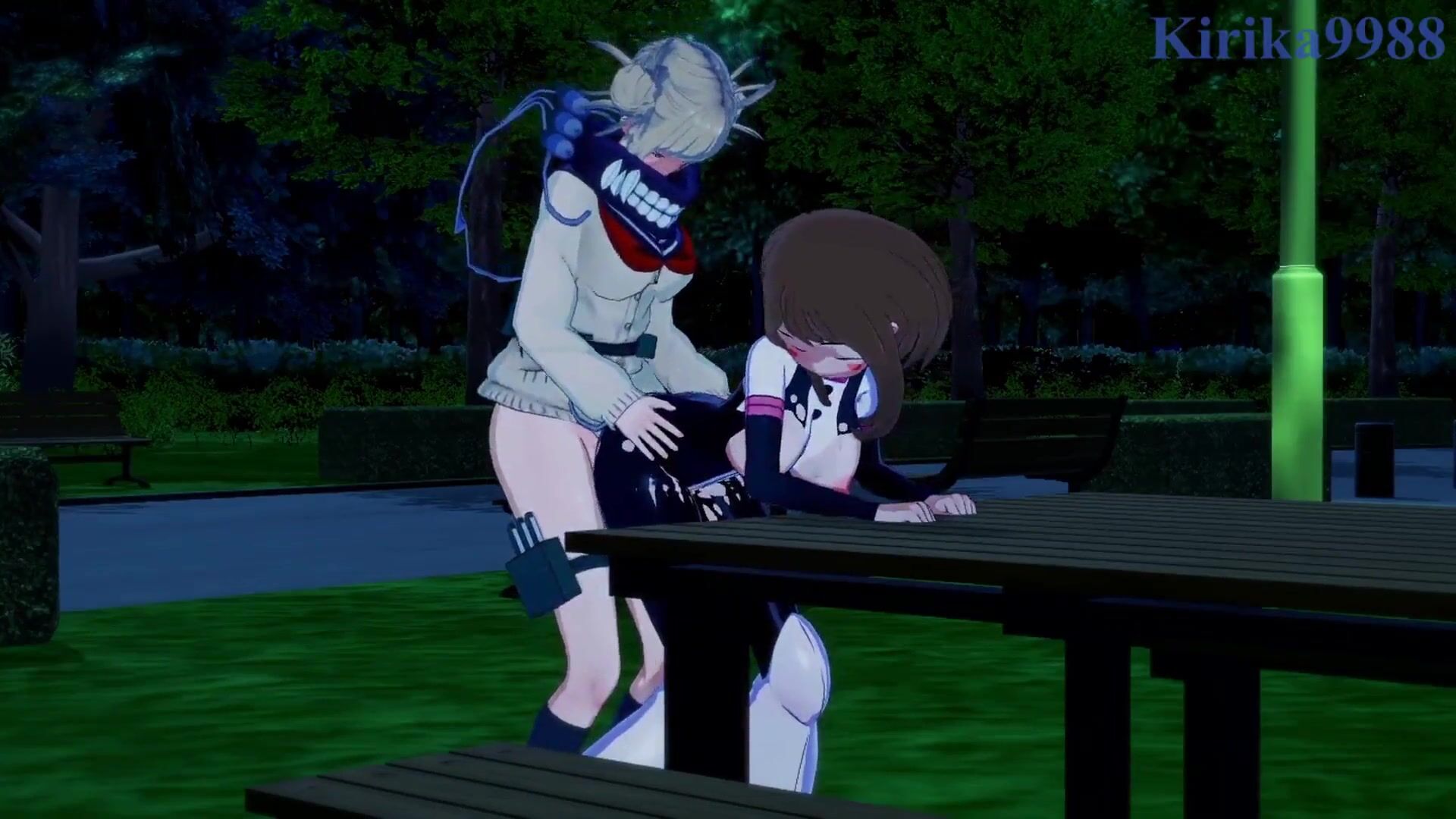 Ochako Uraraka And Himiko Toga Masturbate And Have Intense Futanari Sex