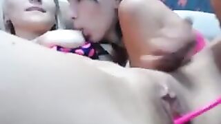 three lesbians licking pussy and sucking nipples boobs